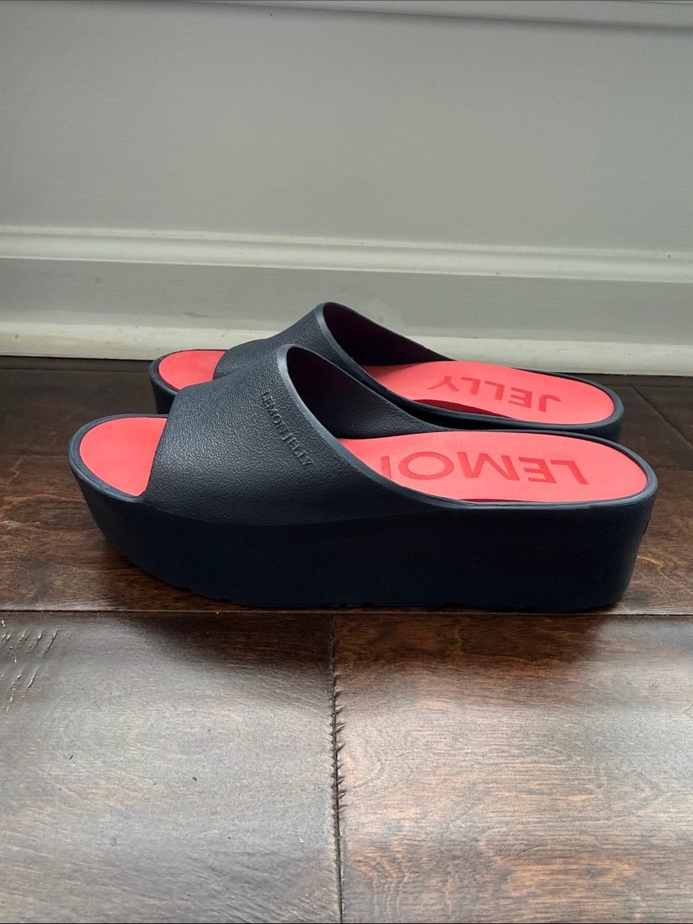 Lemon Jelly navy blue Platform Sandals 38